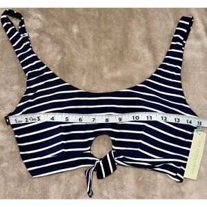 Sea Level Swim Charmarel Tie Front Moulded Bra Bikini Top size 10 NWT